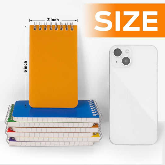 Pocket Notebook 3x5 Inch, 42Packs Mini Top Bound Spiral Notepads Bulk