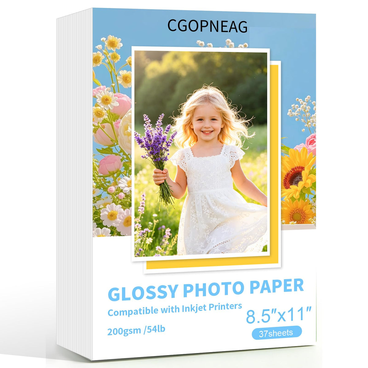 Glossy Photo Paper, Premium 4x6 Photo Paper 200 GSM/54 LB, 100 Sheets for Dye Inkjet Printers Only, Fast-Drying & Smudge-Proof, Ultra-Glossy Vivid Prints, Ideal for Home, Scrapbooks & Frame