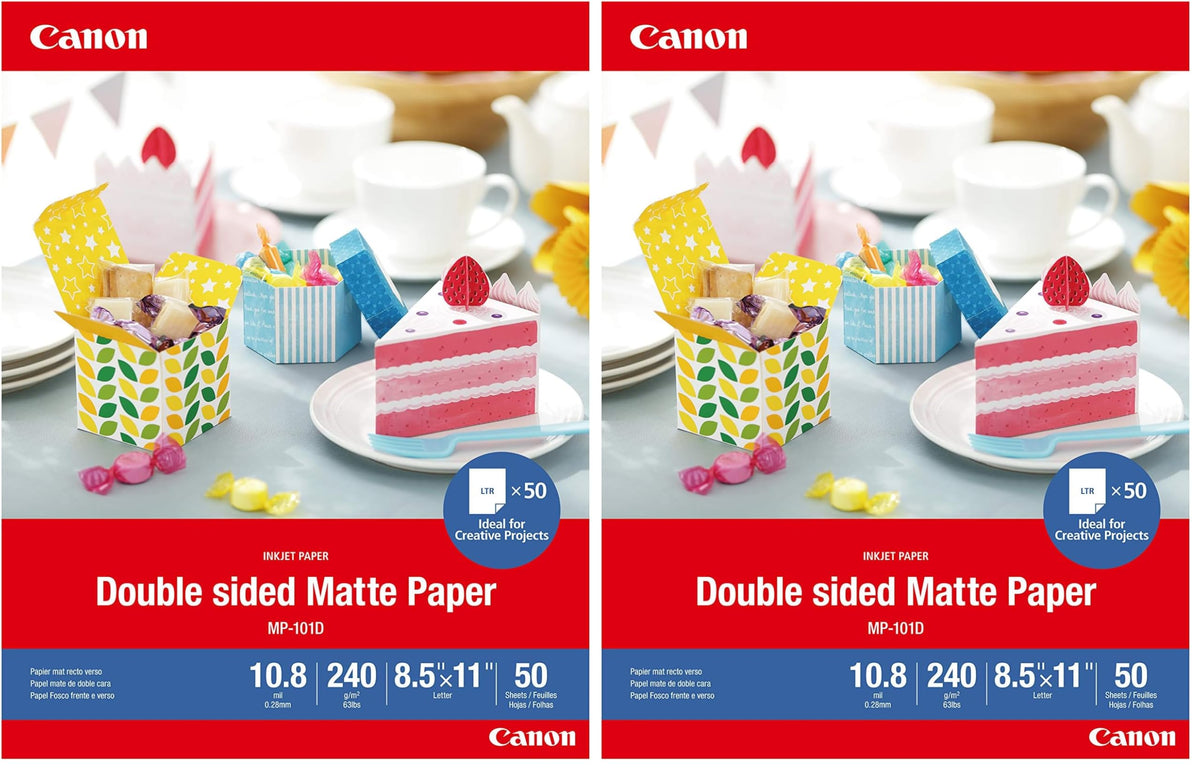 Canon Double Sided Matte Photo Paper (8.5"X 11")- Perfect for Creative Projects and Crafts