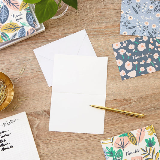 Hallmark Bulk Thank You Cards, Assorted 48-Pack (Painted Florals)
