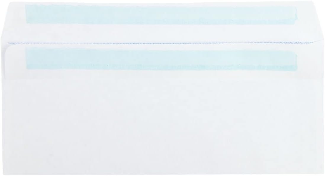 Quality Park #8 5/8 Security Envelopes, Double Window, Self Seal Envelopes for Invoices/Statements, 3-5/8" x 8-5/8", 24 lb White, 500/Box (QUA24539)