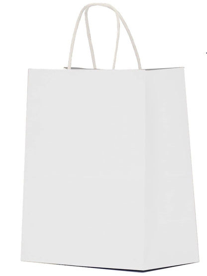 Qutuus 10x5x13 Kraft Paper Bags 100 Pcs Kraft Shopping Bags, Paper Gift Bags for Retail, Merchandise, Recycled Bulk Paper Sacks, Brown Paper Bags with Handles Bulk