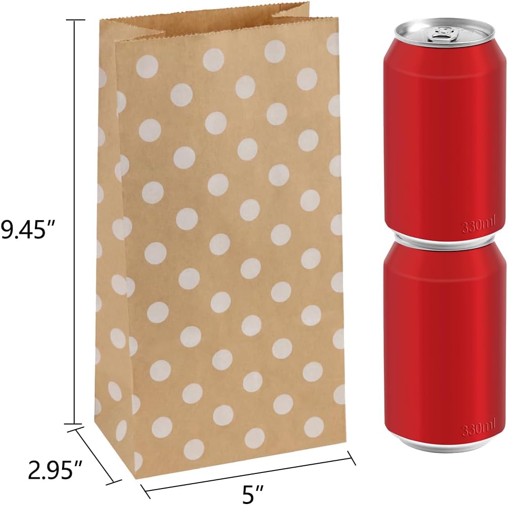 BagDream #4 Brown Paper Lunch Bags 5x2.95x9.45 Kraft Paper Bags 100Pcs Bulk