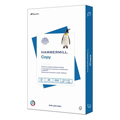 Hammermill Printer Paper, 20 lb Copy, 8.5 x 11-8 Ream (4,000 Sheets) - 92 Bright, Made in the USA