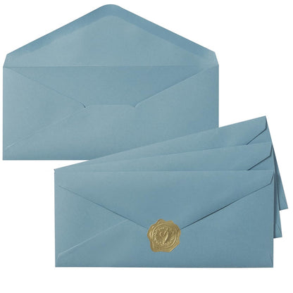 50 Count Cream Color #10 Business Envelope with Stickers, 4.13x9.49 Inches