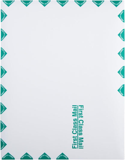 Quality Park 10 x 13 First Class Catalog Envelopes, First Class Border, Redi-Strip Self-Sealing Closure, 28 lb White Wove, 100 per Box (QUA44786)