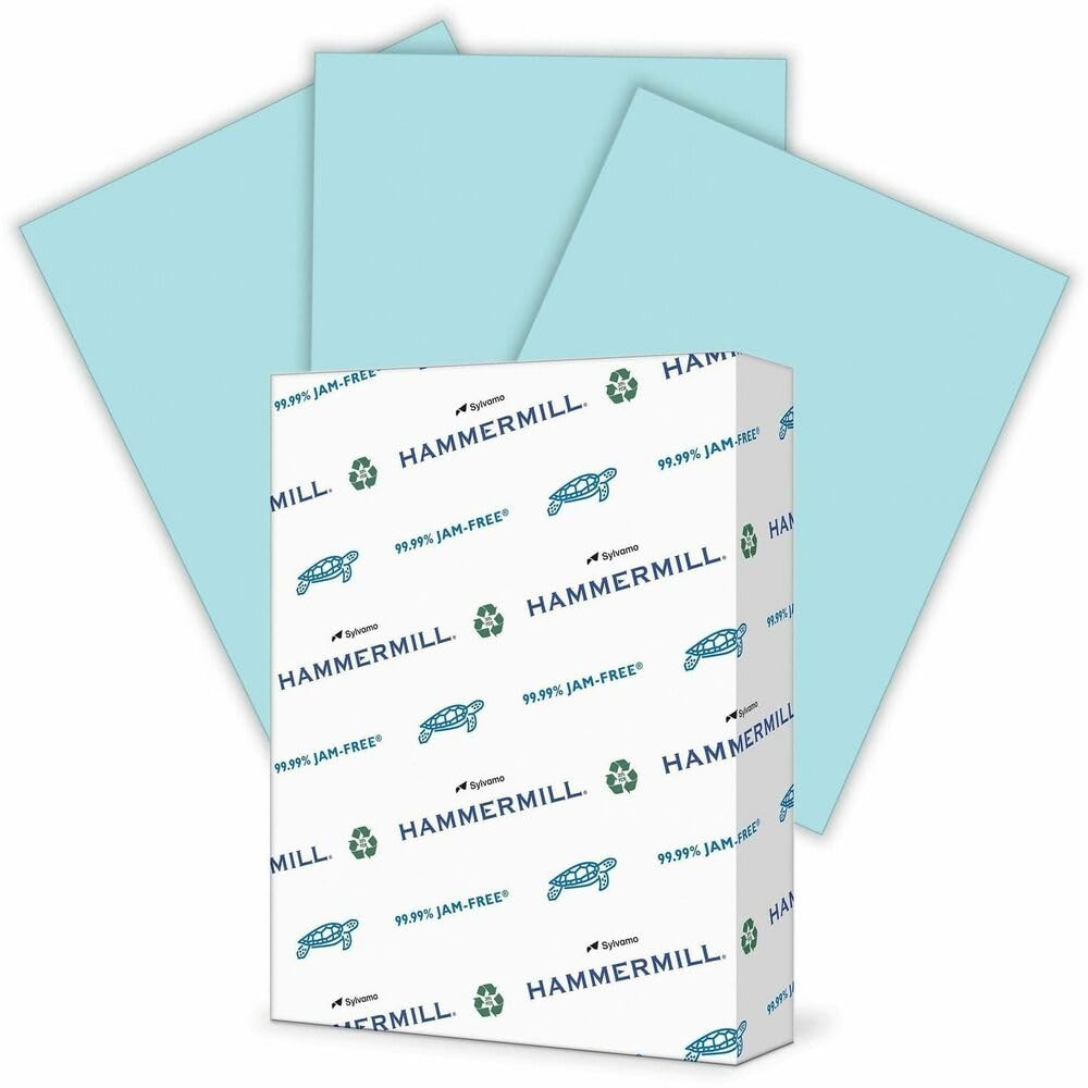 Hammermill Colored Paper, 24 lb Green Printer Paper, 8.5 x 11-1 Ream (500 Sheets) - Made in the USA, Pastel Paper, 104380R