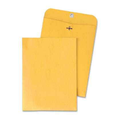 Quality Park 6 x 9 Clasp Envelopes, Clasp and Gummed Closures for Storing or Mailing, 28 lb Kraft Paper, 100 per Box (QUA37855)