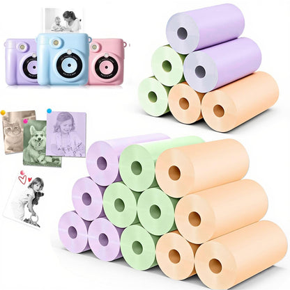 18 Rolls Kids Camera Paper Roll Refill Compatible with Most Instant Print Cameras for Kids BPA Free （2.24"x0.98" ）