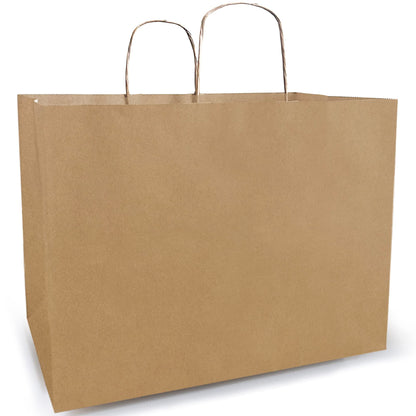 Qutuus 10x5x13 Kraft Paper Bags 100 Pcs Kraft Shopping Bags, Paper Gift Bags for Retail, Merchandise, Recycled Bulk Paper Sacks, Brown Paper Bags with Handles Bulk