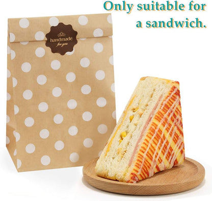 BagDream #4 Brown Paper Lunch Bags 5x2.95x9.45 Kraft Paper Bags 100Pcs Bulk