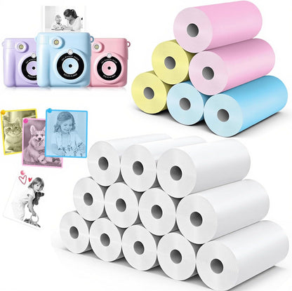 18 Rolls Kids Camera Paper Roll Refill Compatible with Most Instant Print Cameras for Kids BPA Free （2.24"x0.98" ）