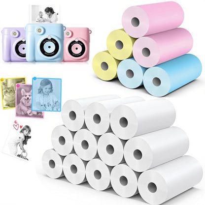 18 Rolls Kids Camera Paper Roll Refill Compatible with Most Instant Print Cameras for Kids BPA Free （2.24"x0.98" ）