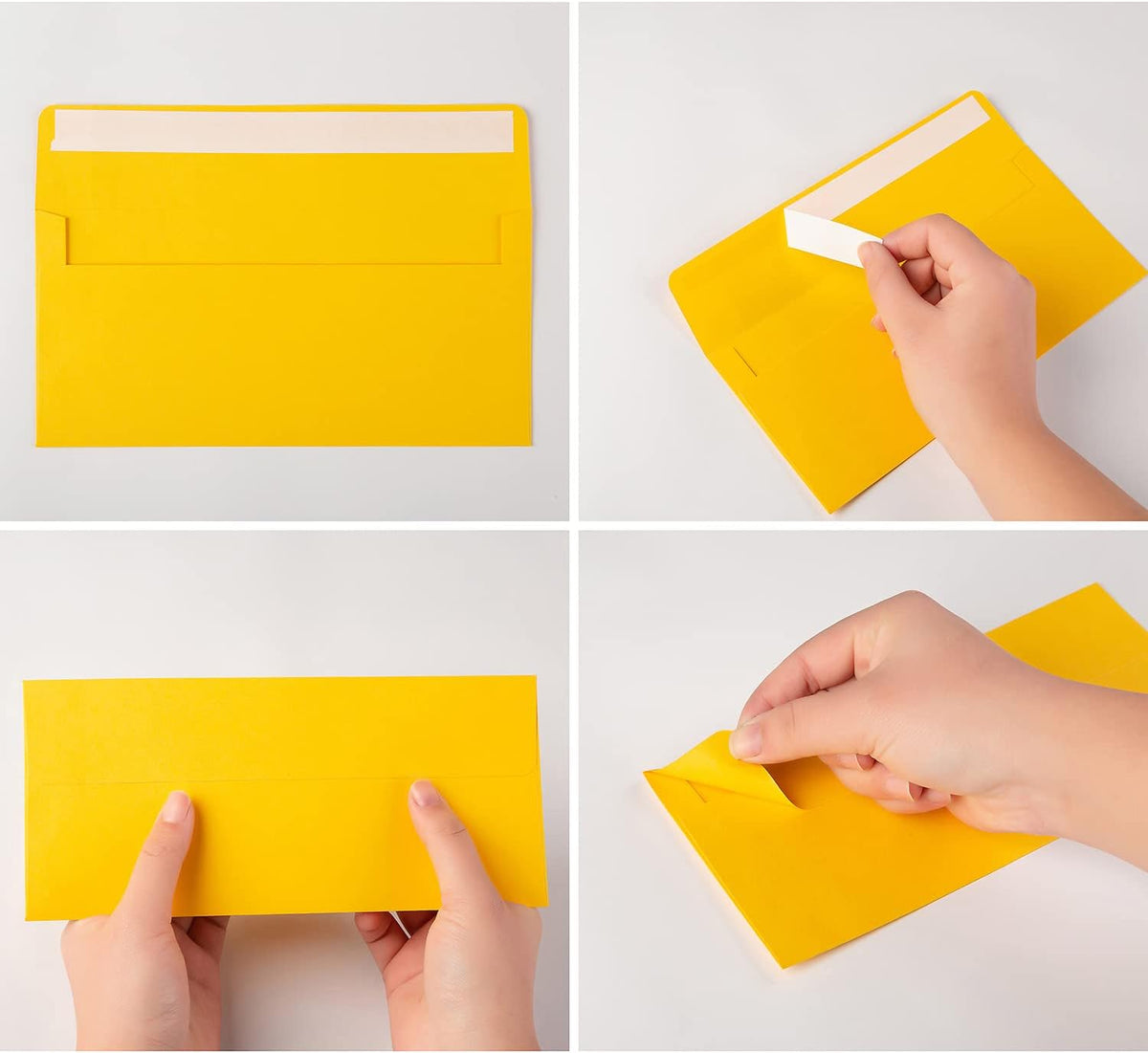 50 Pack Colorful #10 Business Envelopes Self Seal Letter Envelope
