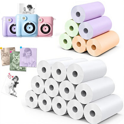 18 Rolls Kids Camera Paper Roll Refill Compatible with Most Instant Print Cameras for Kids BPA Free （2.24"x0.98" ）