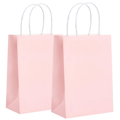 32 Pack Paper Gift Bags with Handles, 5.8"×3.2"×8.25" Party Favor Bags, Gift Bags, Small Gift Bags with Handles, Party Bags, Small Goodie Bags Bulk for Birthday, Crafts, Wedding, Party Supplies (8 Colors)