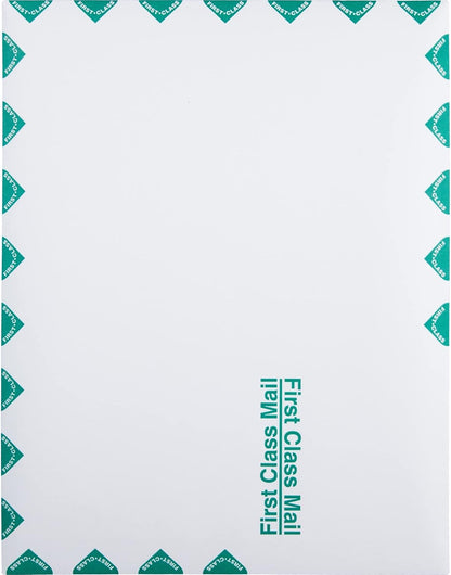 Quality Park 10 x 13 First Class Catalog Envelopes, First Class Border, Redi-Strip Self-Sealing Closure, 28 lb White Wove, 100 per Box (QUA44786)