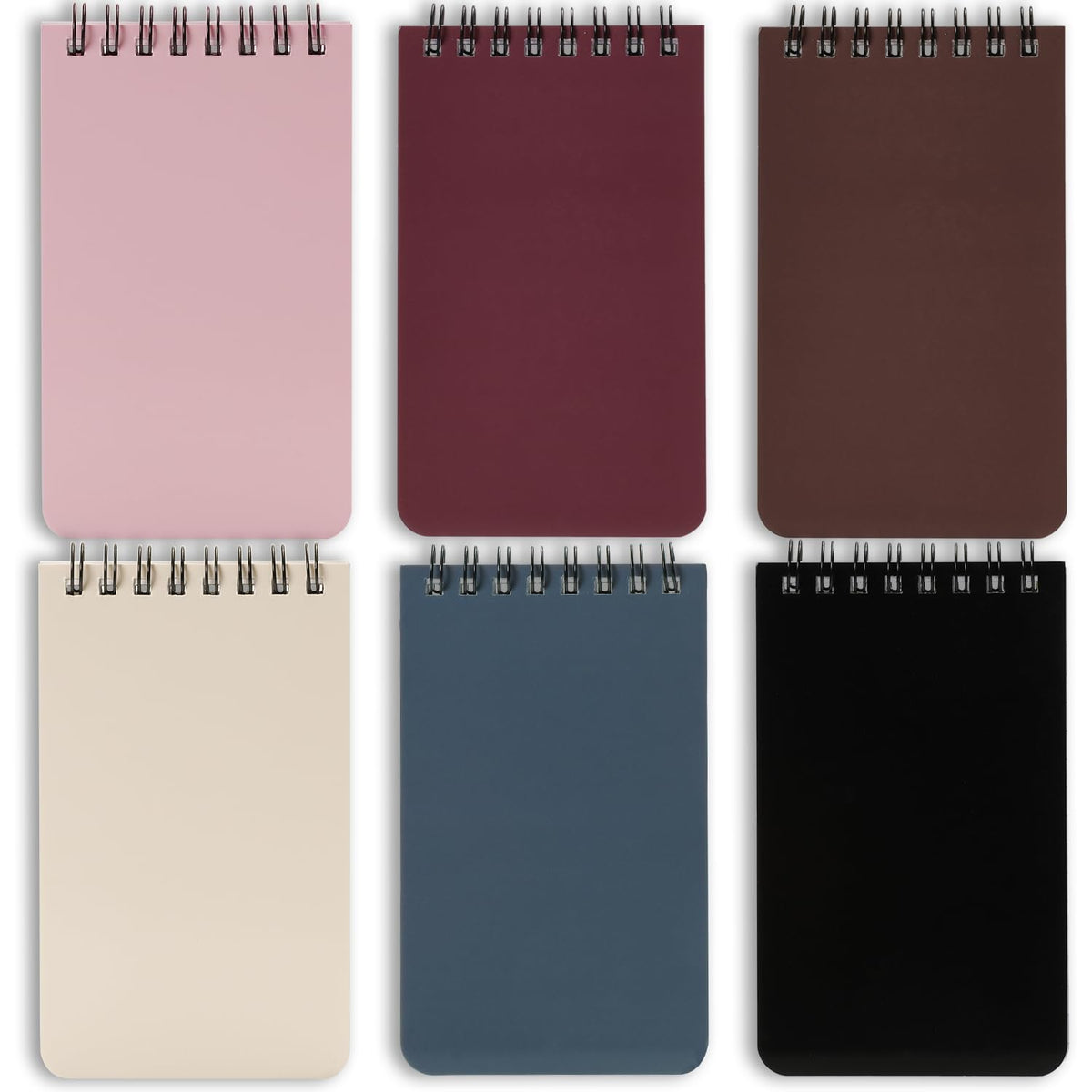 QiCheng 6pacs Pocket Notebook Mini Notepad Small Spiral Notebooks 3X5Inch