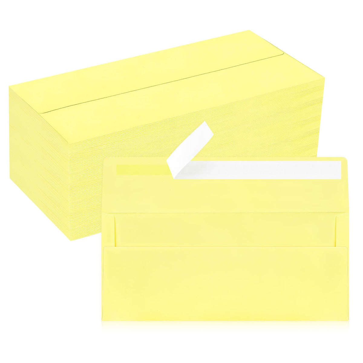 50 Pack #10 Green Envelopes Letter Size Self-Seal for Business