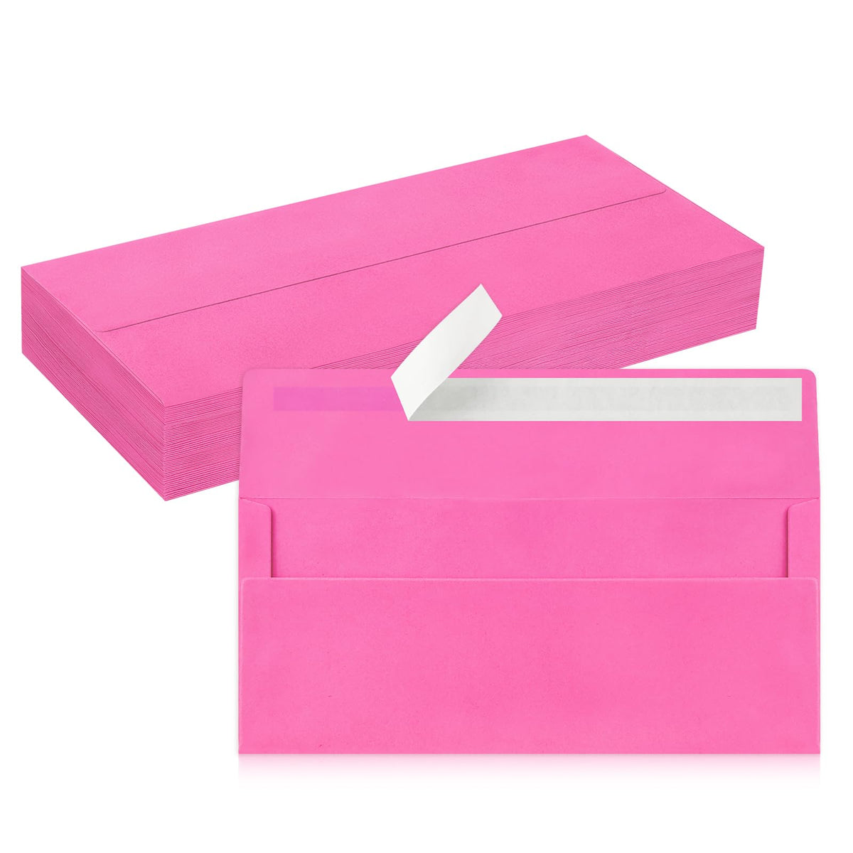50 Pack #10 Green Envelopes Letter Size Self-Seal for Business