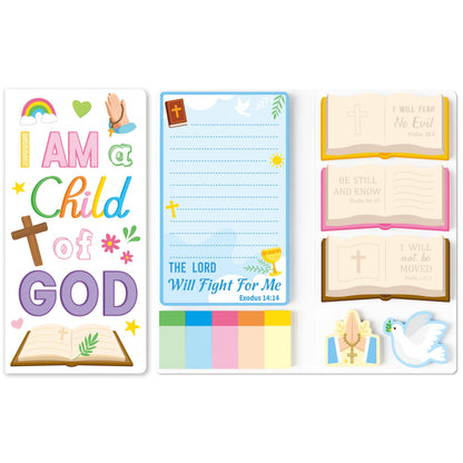 B1ykin Sticky Notes Set - 550 Sheets Memo Writing Pad Cat Floral Design