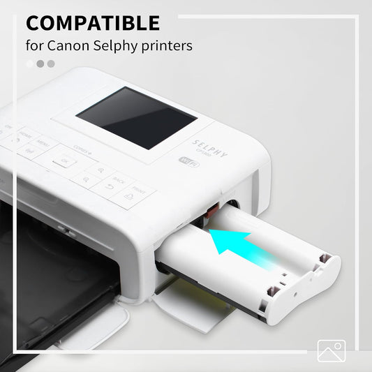 Compatible with Canon Selphy CP1500 CP1300 Ink and Paper 4x6 Inch KP-108IN