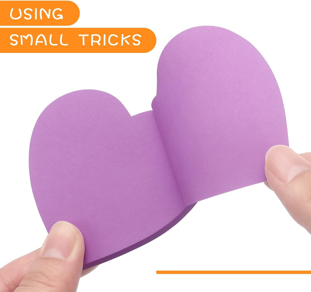 SIMONA Heart Shape Sticky Notes 6 Bright Colors, 450 Sheets