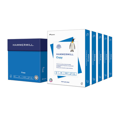 Hammermill Printer Paper, 20 lb Copy, 8.5 x 11-8 Ream (4,000 Sheets) - 92 Bright, Made in the USA