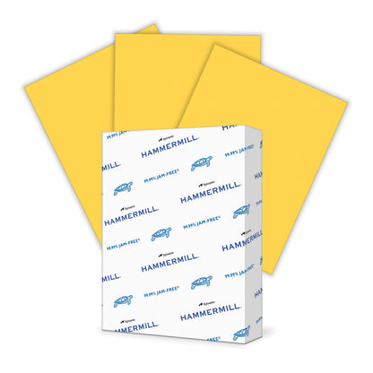 Hammermill Colored Paper, 20 lb Goldenrod Printer Paper, 8.5 x 11-1 Ream (500 Sheets) - Made in the USA, Pastel Paper, 103168R