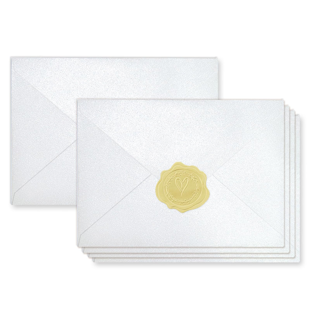 YINUOYOUJIA 50 PCS Pearl Ivory Envelopes A7,5 x 7 Ivory Shimmer Envelopes for Invitation,Perfect for Wedding Invitation Cards,Birthday RSVP Invite,5.25 x 7.25 inches