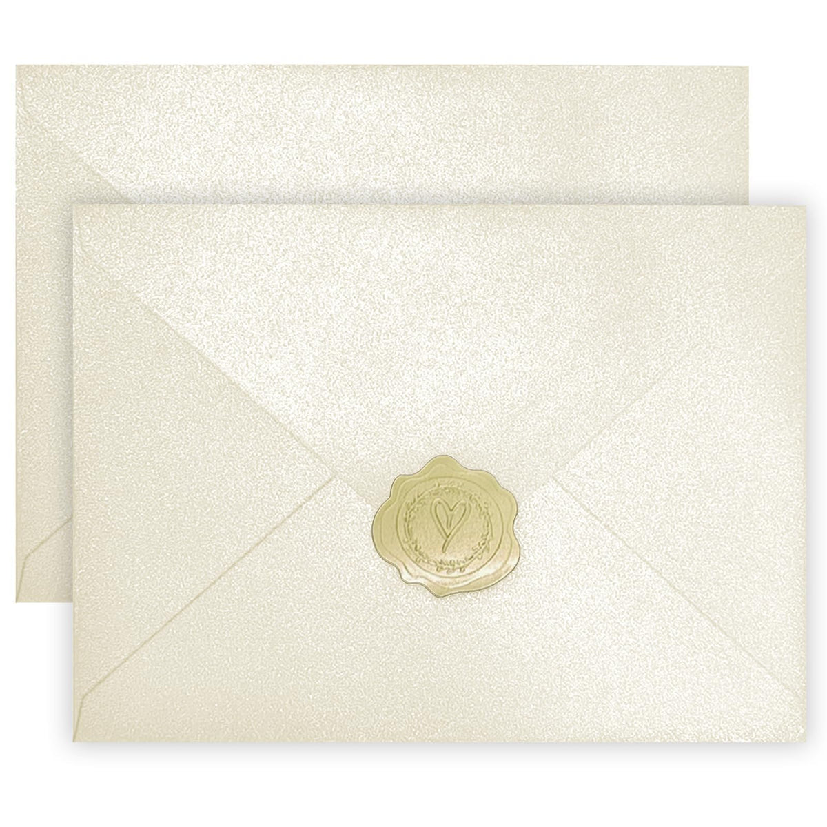 YINUOYOUJIA 50 PCS Pearl Ivory Envelopes A7,5 x 7 Ivory Shimmer Envelopes for Invitation,Perfect for Wedding Invitation Cards,Birthday RSVP Invite,5.25 x 7.25 inches