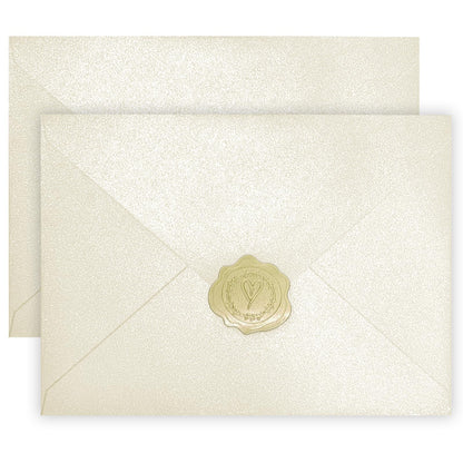 YINUOYOUJIA 50 PCS Pearl Ivory Envelopes A7,5 x 7 Ivory Shimmer Envelopes for Invitation,Perfect for Wedding Invitation Cards,Birthday RSVP Invite,5.25 x 7.25 inches