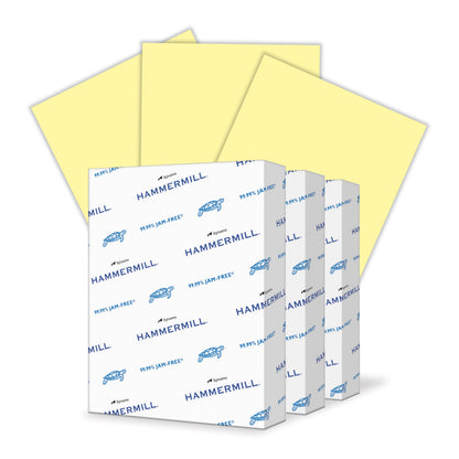 Hammermill Colored Paper, 20 lb Goldenrod Printer Paper, 8.5 x 11-1 Ream (500 Sheets) - Made in the USA, Pastel Paper, 103168R
