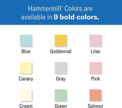 Hammermill Colored Paper, 20 lb Goldenrod Printer Paper, 8.5 x 11-1 Ream (500 Sheets) - Made in the USA, Pastel Paper, 103168R