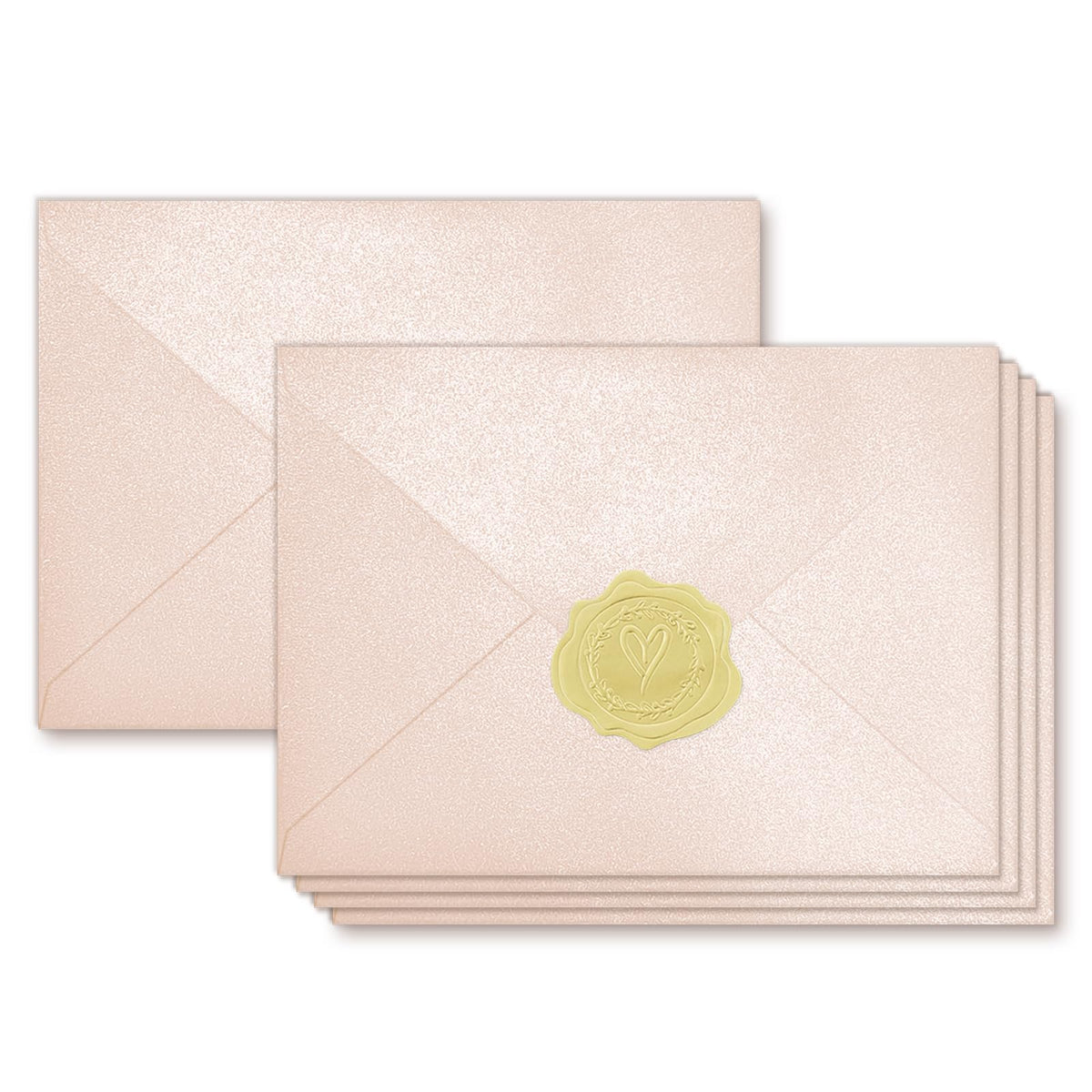 YINUOYOUJIA 50 PCS Pearl Ivory Envelopes A7,5 x 7 Ivory Shimmer Envelopes for Invitation,Perfect for Wedding Invitation Cards,Birthday RSVP Invite,5.25 x 7.25 inches