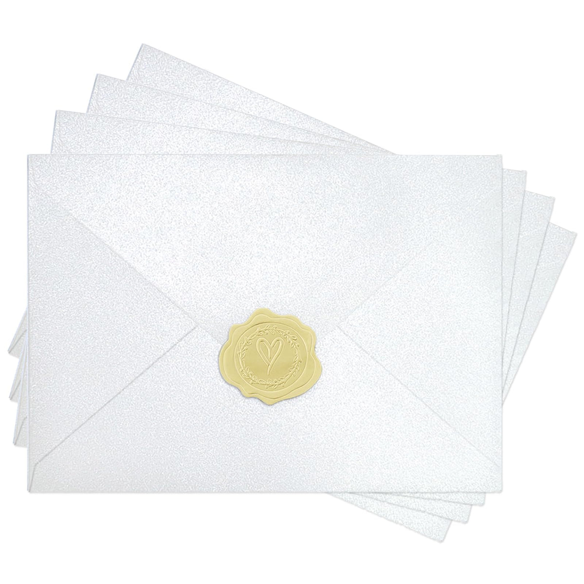 YINUOYOUJIA 50 PCS Pearl Ivory Envelopes A7,5 x 7 Ivory Shimmer Envelopes for Invitation,Perfect for Wedding Invitation Cards,Birthday RSVP Invite,5.25 x 7.25 inches
