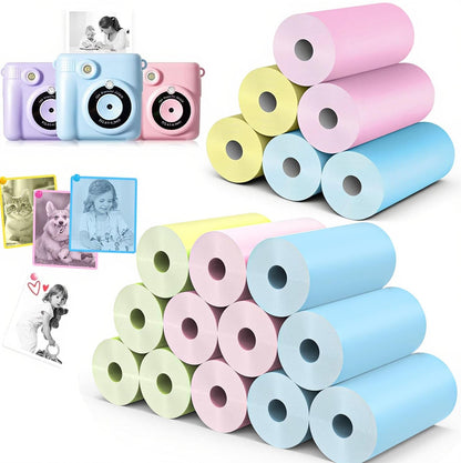 18 Rolls Kids Camera Paper Roll Refill Compatible with Most Instant Print Cameras for Kids BPA Free （2.24"x0.98" ）
