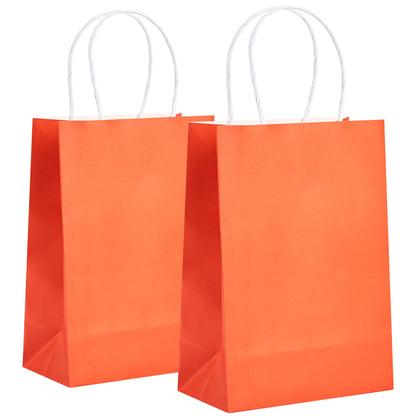 32 Pack Paper Gift Bags with Handles, 5.8"×3.2"×8.25" Party Favor Bags, Gift Bags, Small Gift Bags with Handles, Party Bags, Small Goodie Bags Bulk for Birthday, Crafts, Wedding, Party Supplies (8 Colors)