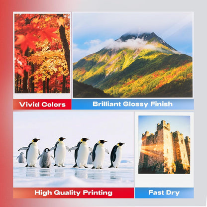 220 Pack Double Sided Photo Paper Glossy Inkjet 8.5x11 32lb 120gsm A4 Letter Size for All Dye Ink Printers for Custom Chip Bag Party Favors, Brochure Paper, Flyers Paper