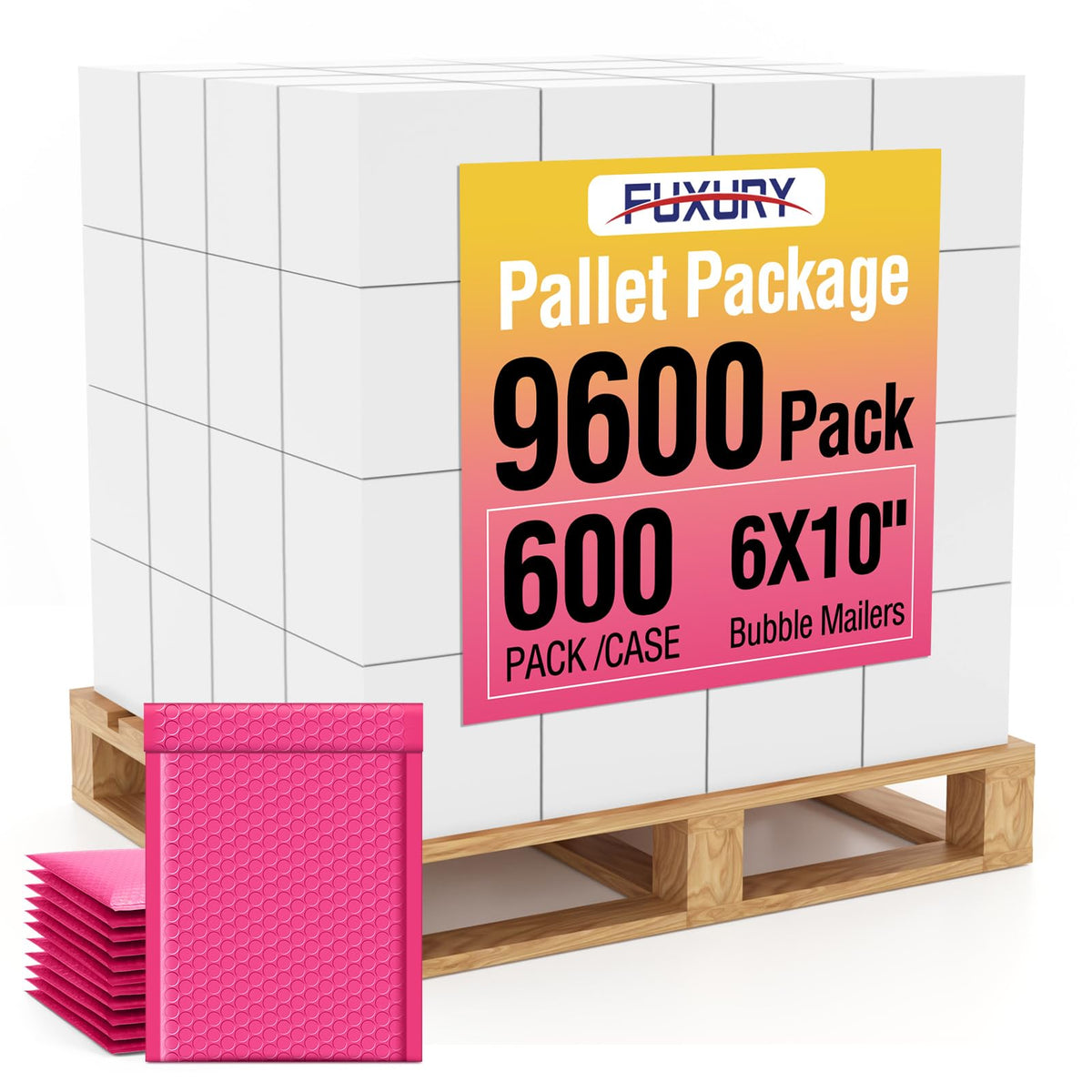 Fuxury Bubble Mailers 6x10" 100Pack Black Padded Envelopes Usable Size 6x9"
