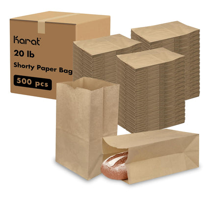 Karat 4lb Paper Lunch Bags - Kraft, 2,000 Count - Versatile Paper Bags for Small Business, Snacks, Popcorns or Party Favor - Sturdy, Self-Standing, Reusable