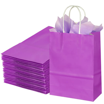 BLEWINDZ 32Pcs Small Gift Bags with 32 Tissues 8.7x6.3x3.2 In, Goodie Bags