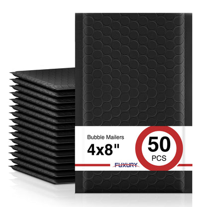 Fuxury Bubble Mailers 6x10" 100Pack Black Padded Envelopes Usable Size 6x9"
