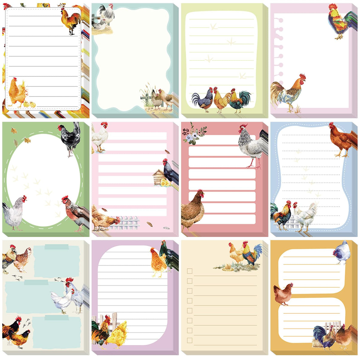 Chiisong 12 Pcs Cats Sticky Notes Cute Cat Gift