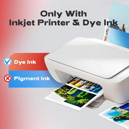 220 Pack Double Sided Photo Paper Glossy Inkjet 8.5x11 32lb 120gsm A4 Letter Size for All Dye Ink Printers for Custom Chip Bag Party Favors, Brochure Paper, Flyers Paper