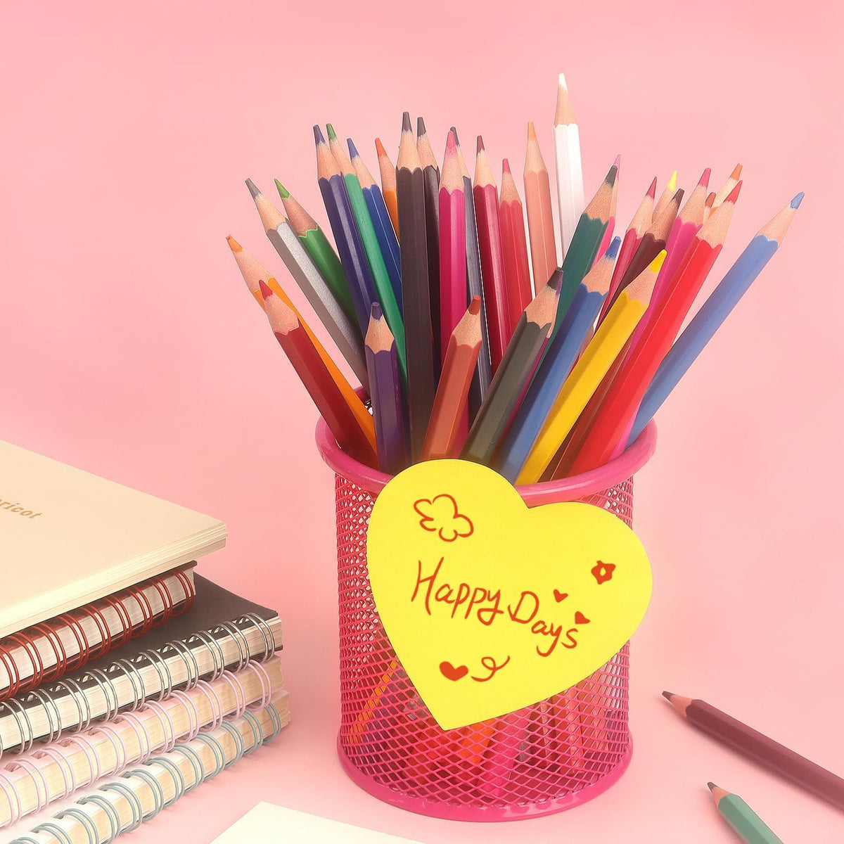SIMONA Heart Shape Sticky Notes 6 Bright Colors, 450 Sheets