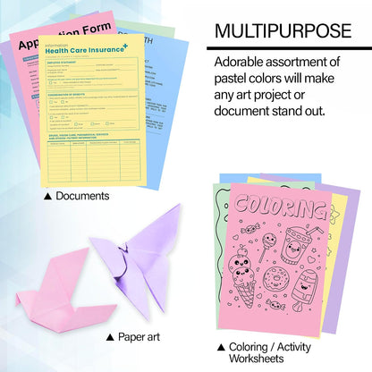 BAZIC Products Pastel Multipurpose Paper, 8.5 x 11 in, 100 Sheets