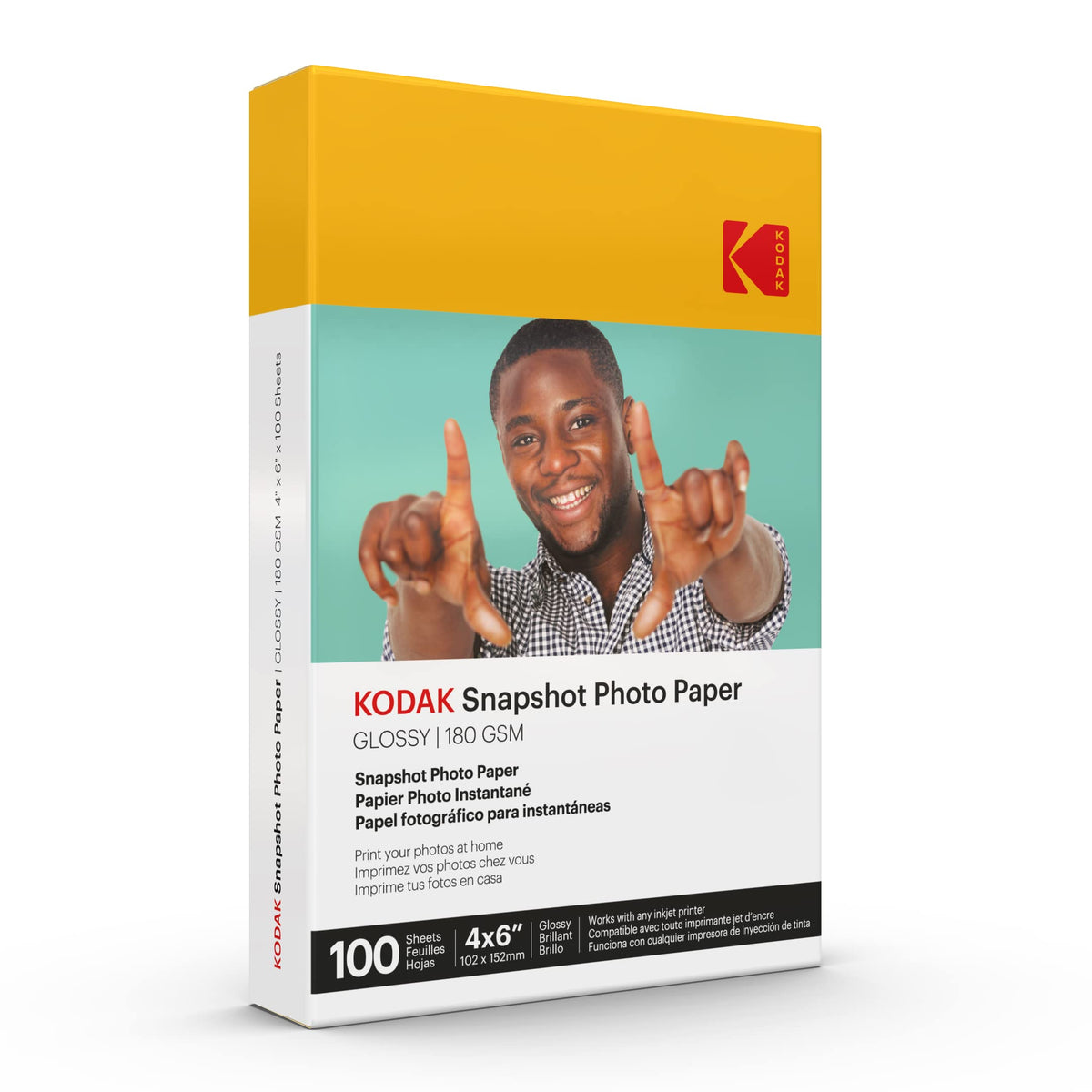 KODAK Photo Paper Gloss 8.5 X 11 SNAPSHOT 50 count, 48lb-180 g/m 2-8.5MIL (41301)