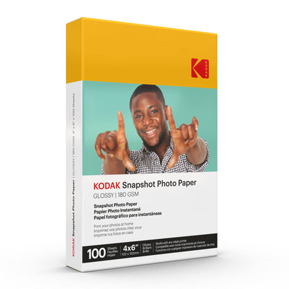 KODAK Photo Paper Gloss 8.5 X 11 SNAPSHOT 50 count, 48lb-180 g/m 2-8.5MIL (41301)