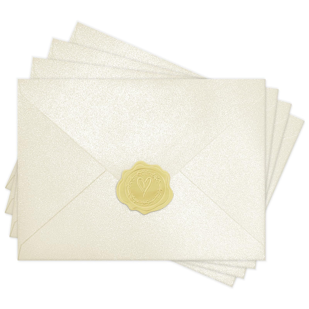YINUOYOUJIA 50 PCS Pearl Ivory Envelopes A7,5 x 7 Ivory Shimmer Envelopes for Invitation,Perfect for Wedding Invitation Cards,Birthday RSVP Invite,5.25 x 7.25 inches